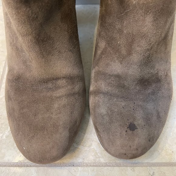 Sofft Brown Suede Comfort Heel Side Zip Ankle Booties, Size 9M - Picture 3 of 9